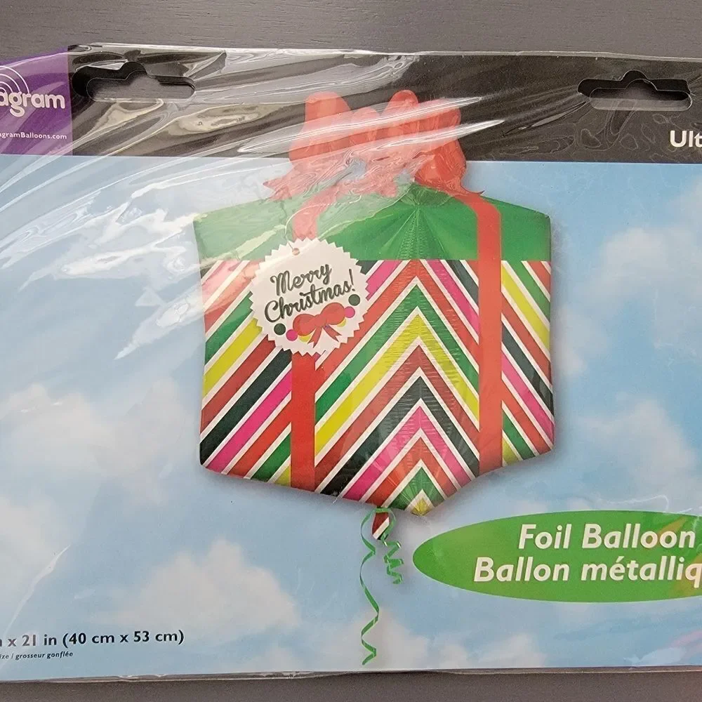 Ultra Shape Christmas Present Foil Balloon.
